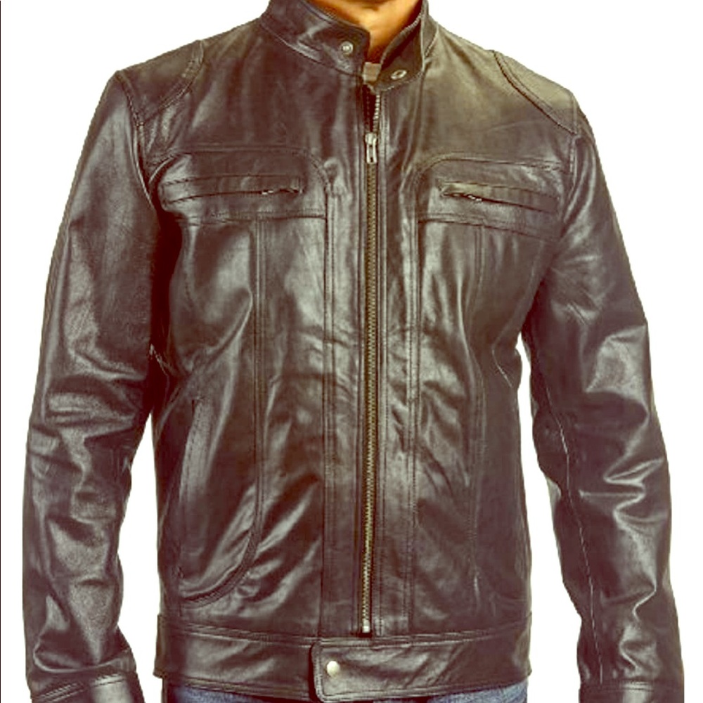 Men’s Raging Lambskin Leather Jacket XL